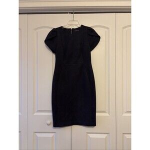 Calvin Klein Women's Navy Suede Tulip Sleeve Sheath Dress Size 10